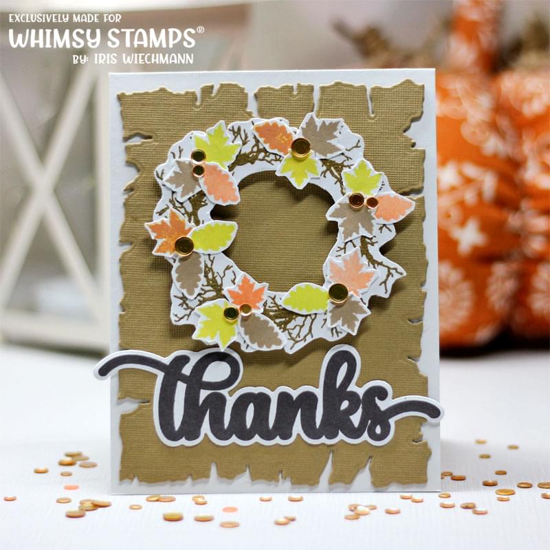 Bramble Wreath Clear Stamps - Whimsy Stamps