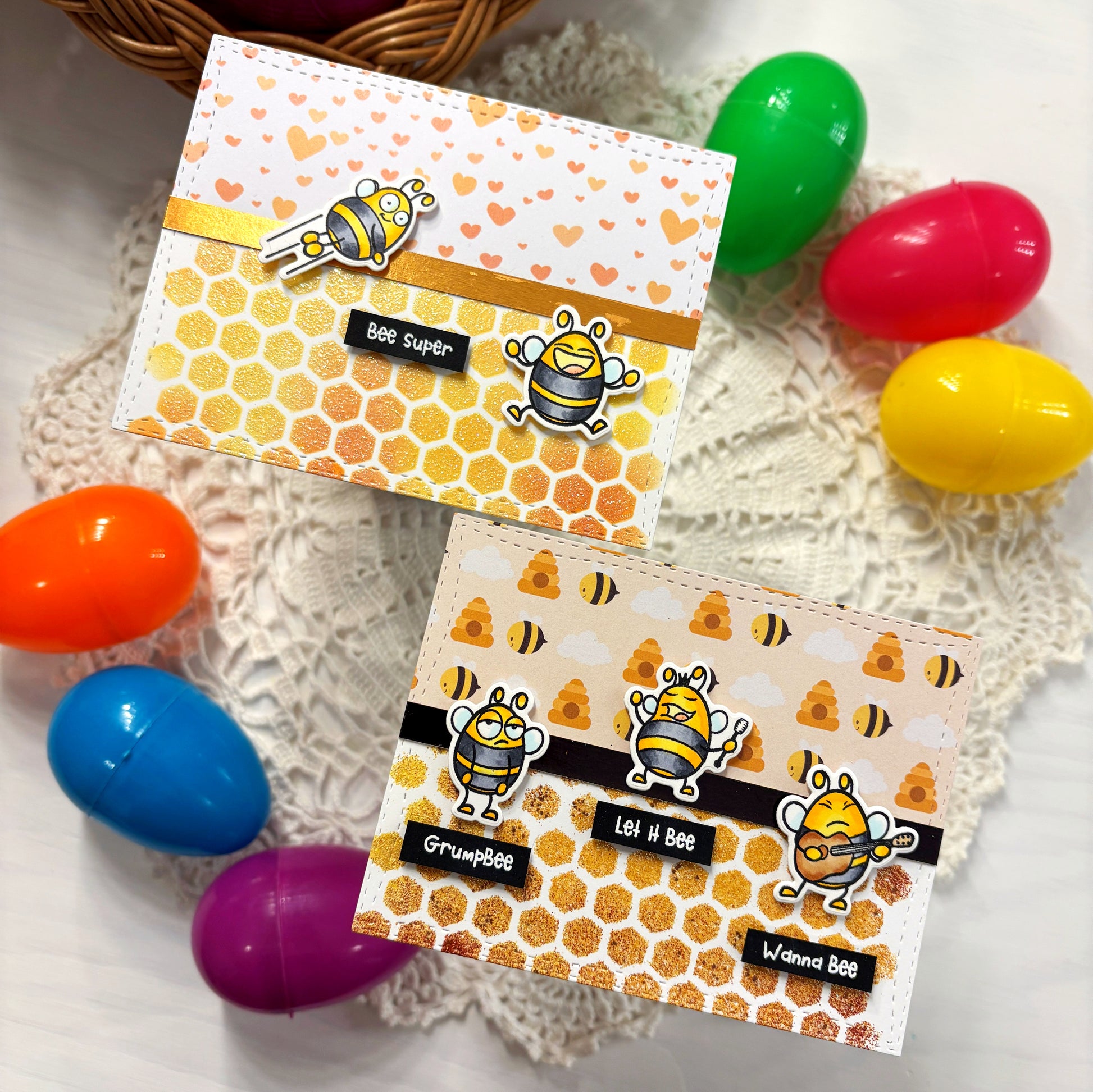 Bizzy Bees 2 Outline Die Set - Whimsy Stamps