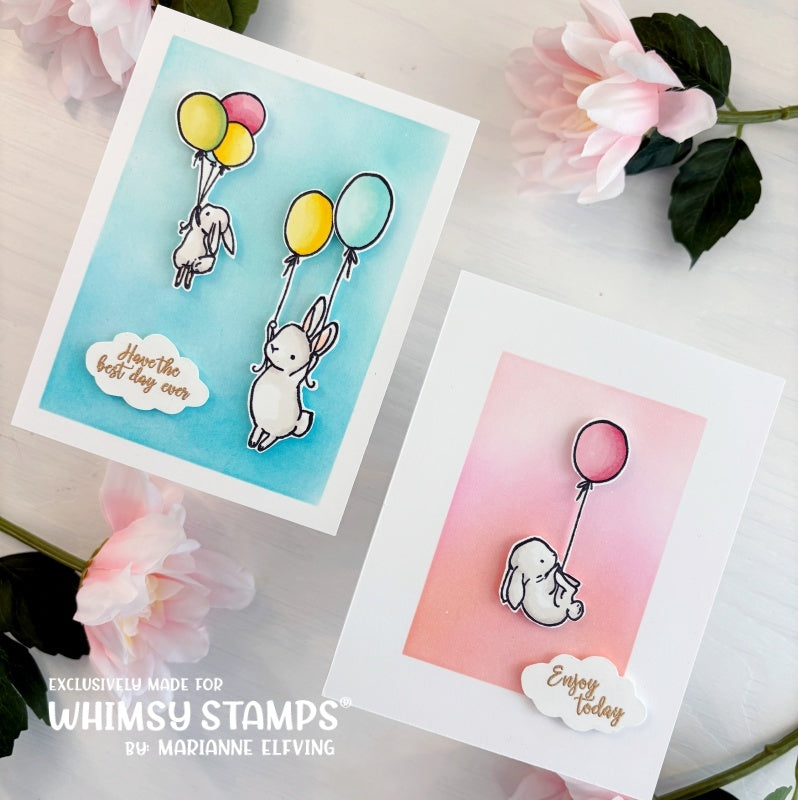 Bunny Balloons Clear Stamps - Whimsy Stamps