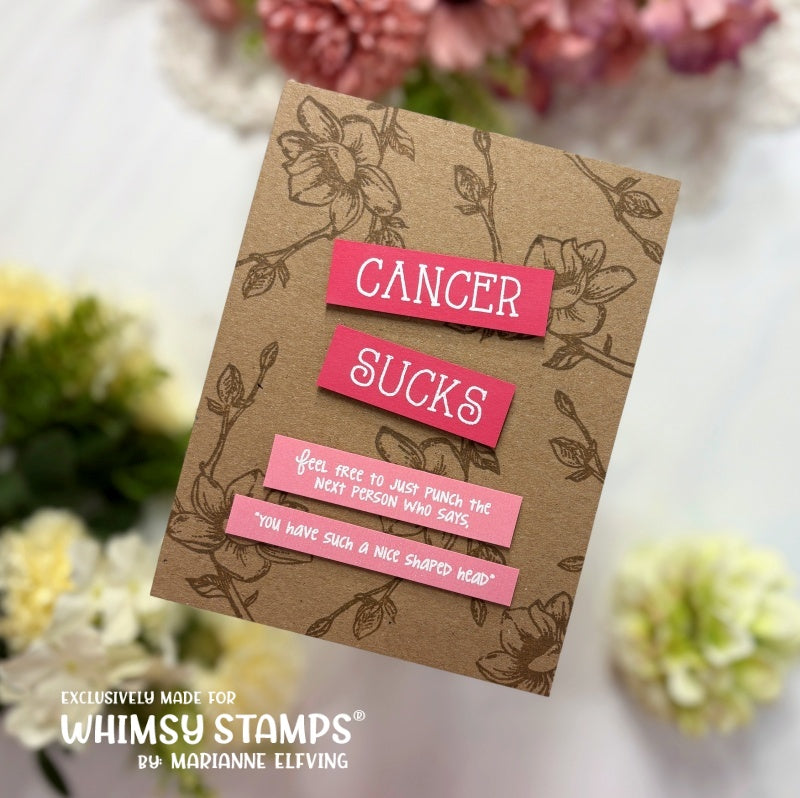 Cancer Sucks Clear Stamps - Whimsy Stamps