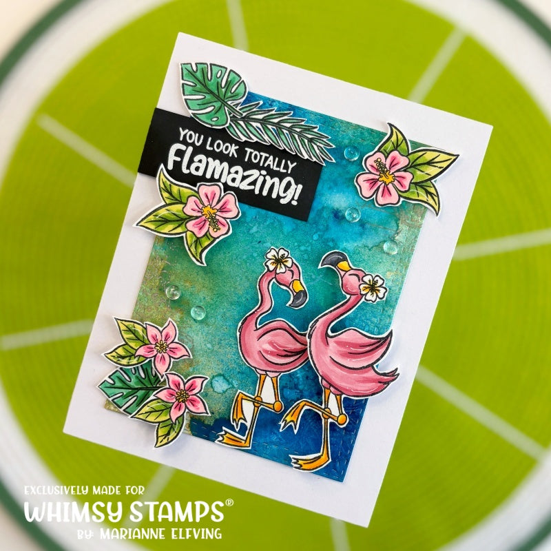 Flamingo Summer Clear Stamps - Whimsy Stamps