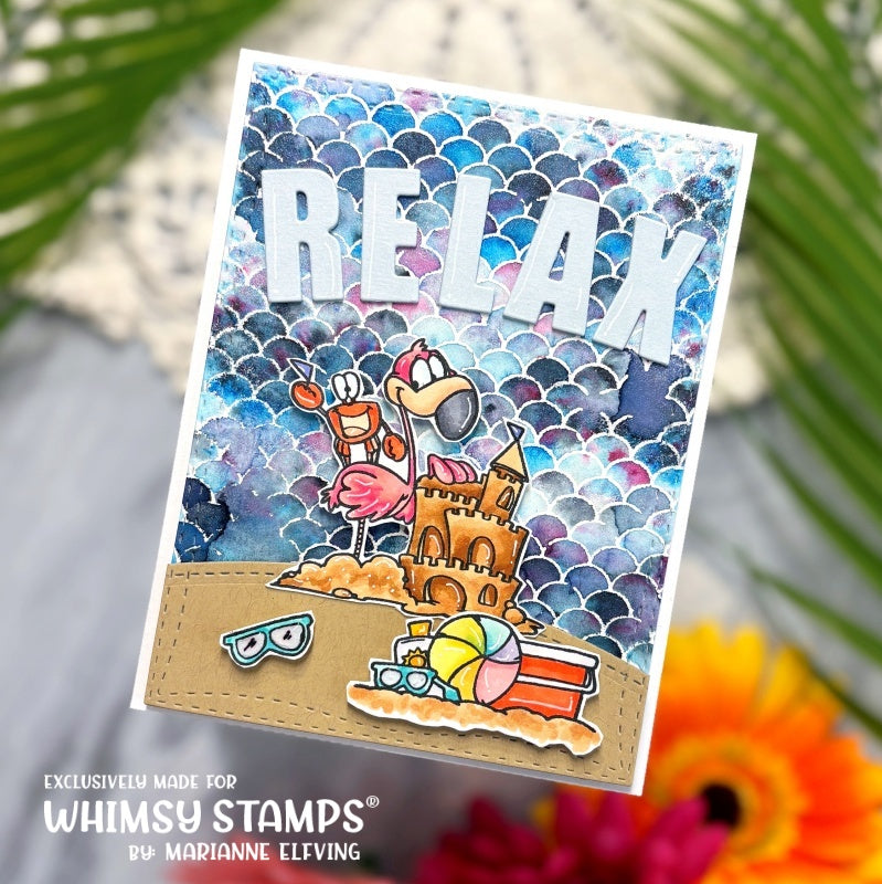 Mermaid Scales Stencil - Whimsy Stamps