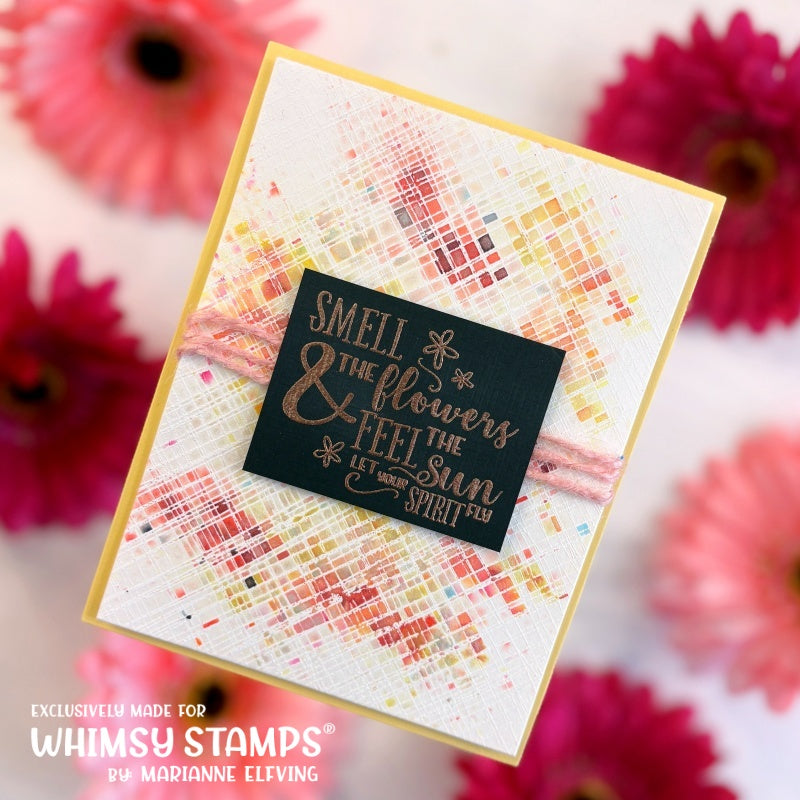 Messy Mesh Background Rubber Cling Stamp - Whimsy Stamps