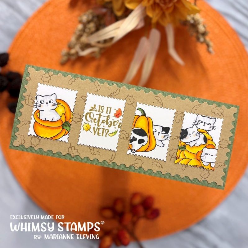Pumpkin Kitties Clear Stamps - Whimsy Stamps