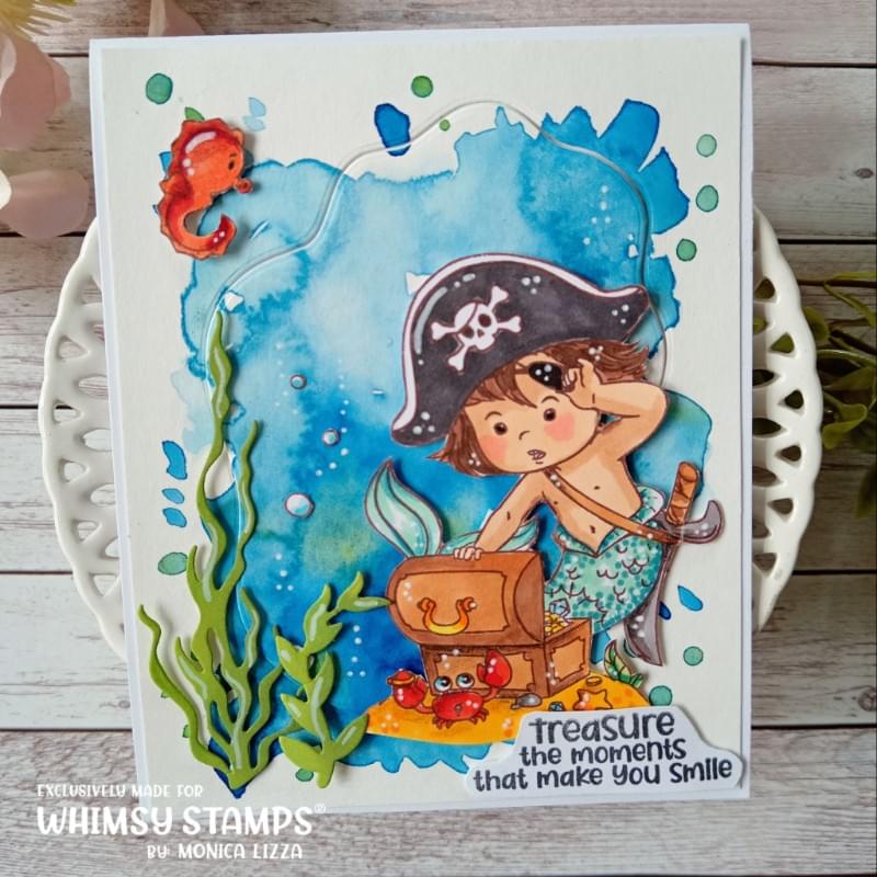 Mermaid Kids Boy Clear Stamps - Whimsy Stamps