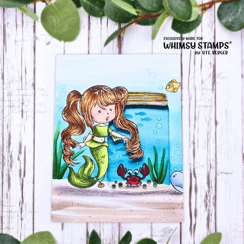 Mermaid Kids Girl Clear Stamps - Whimsy Stamps