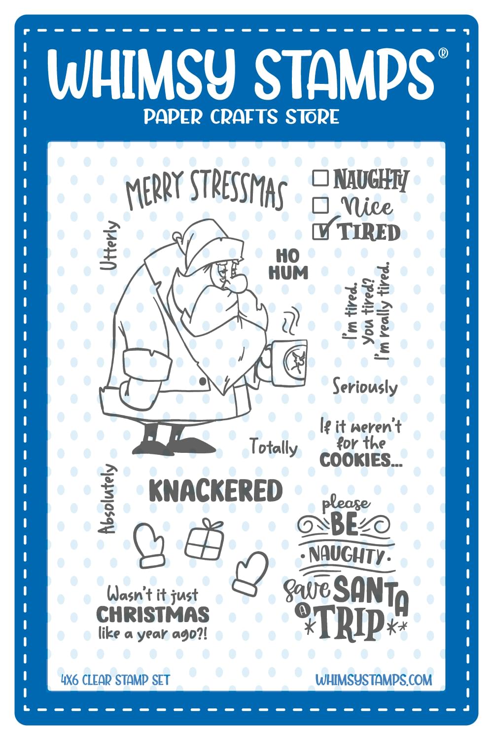 *NEW Merry Stressmas Clear Stamps - Whimsy Stamps