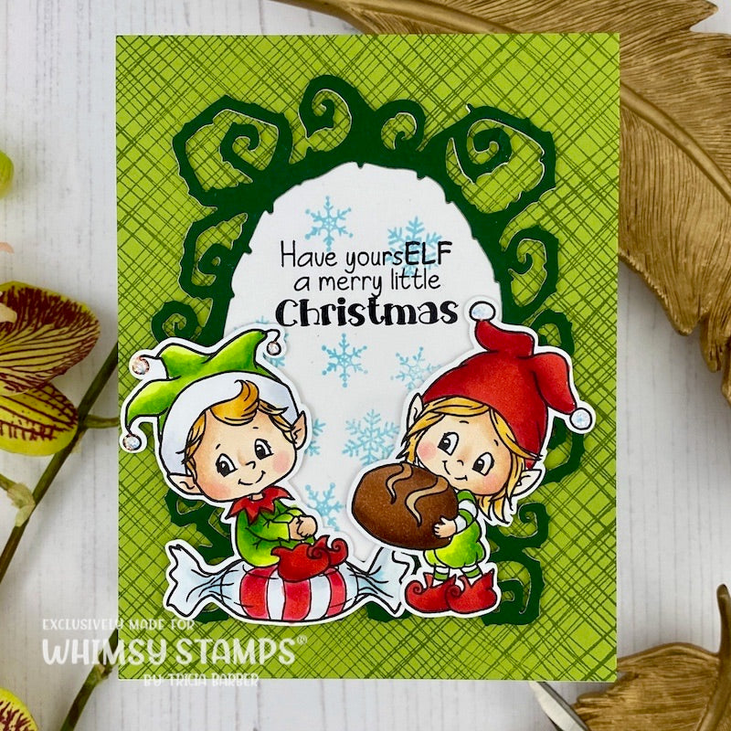 Elves on Christmas Clear Stamps - Whimsy Stamps