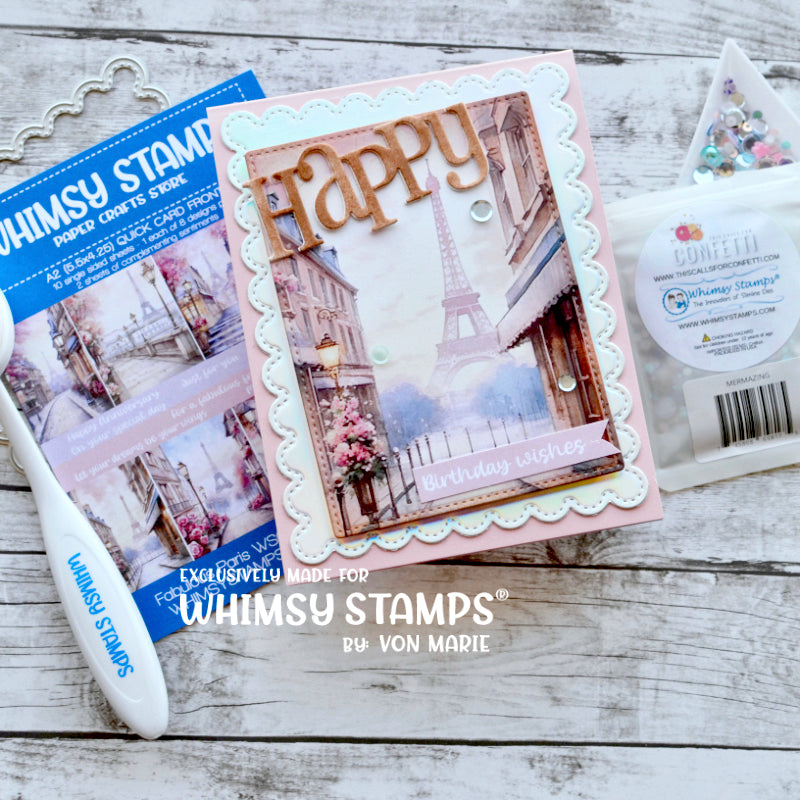 Quick Card Fronts - Fabulous Paris - Whimsy Stamps