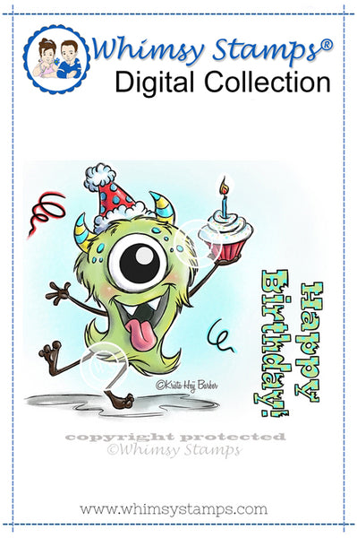 Monster Birthday - Digital Stamp - Whimsy Stamps