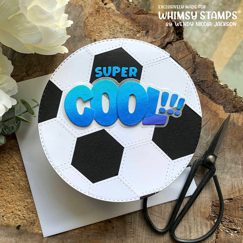 Cool Beans Word and Shadow Die Set - Whimsy Stamps
