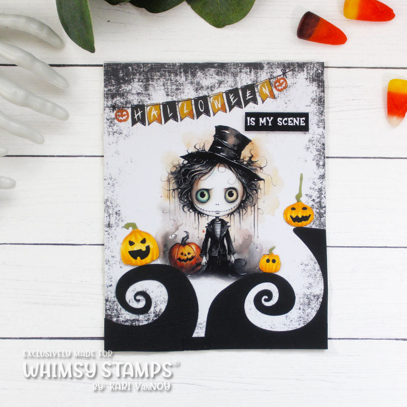 Halloween Garland Rub-Ons - Whimsy Stamps