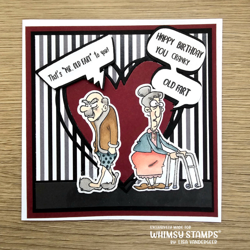 Old Geezer Clear Stamps - Whimsy Stamps