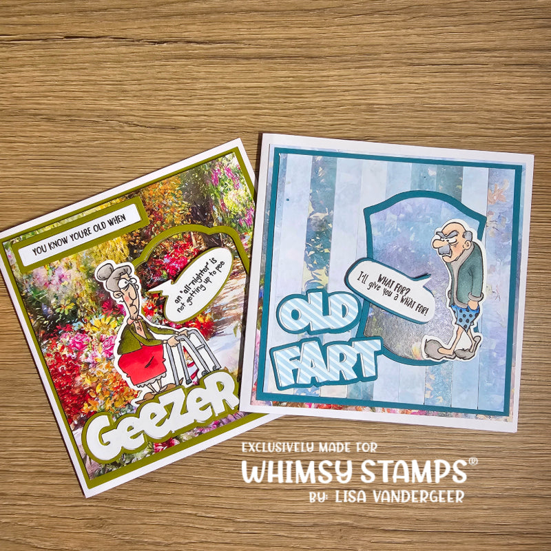 Old Geezer Clear Stamps - Whimsy Stamps
