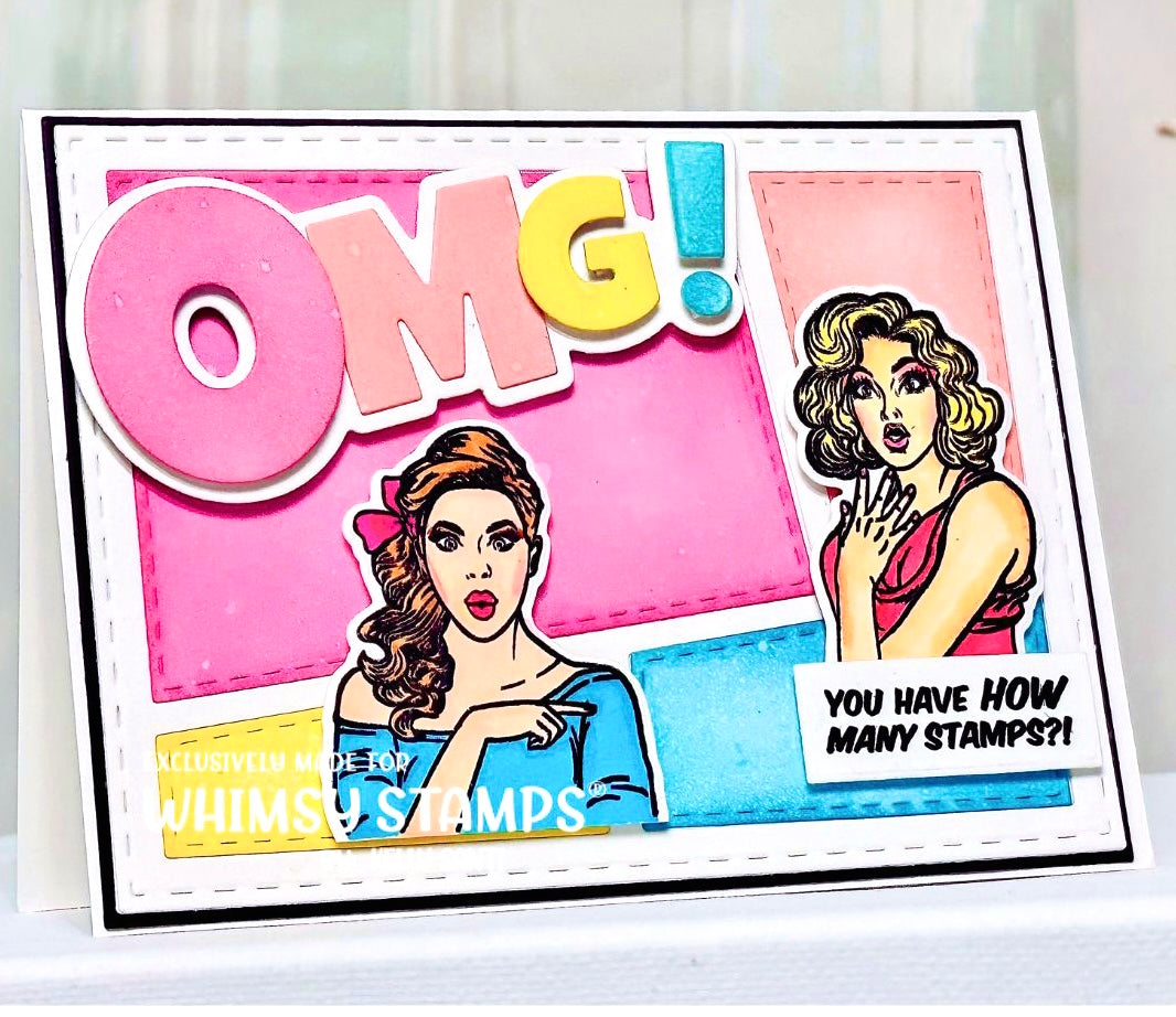 OMG! Word and Shadow Die Set - Whimsy Stamps