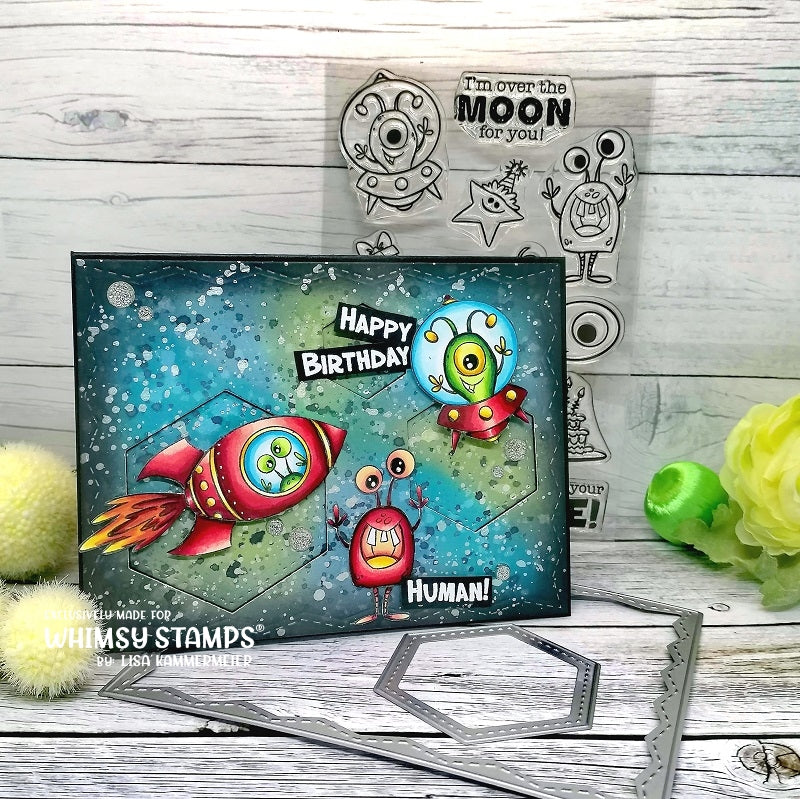 Over the Moon Clear Stamps - Whimsy Stamps