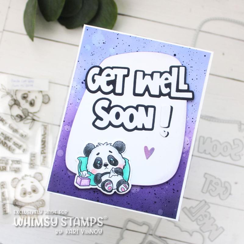 Panda Get Well Outlines Die Set - Whimsy Stamps