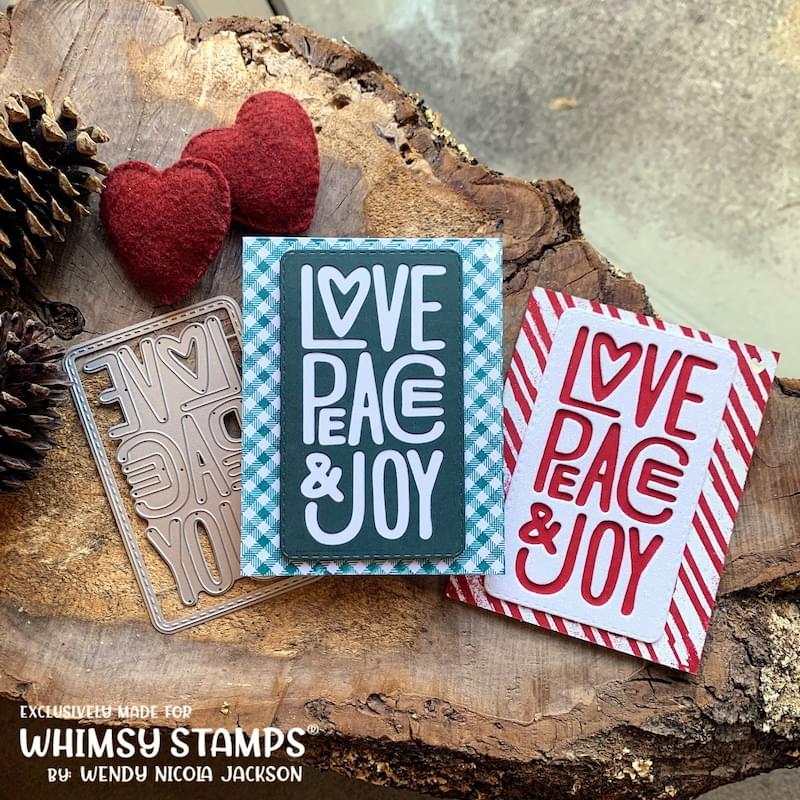 Peace Love Joy Die Set - Whimsy Stamps