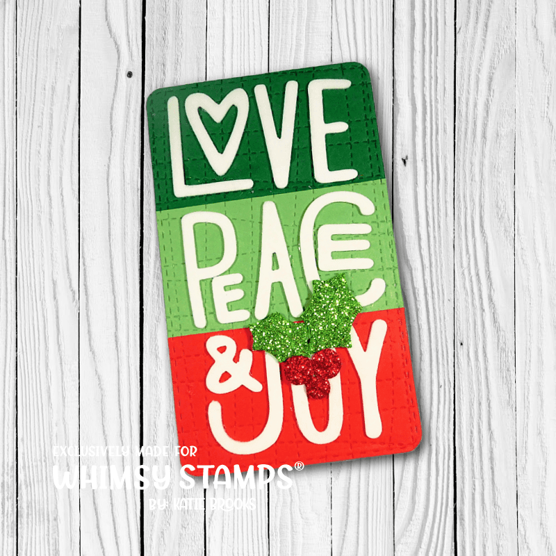 Peace Love Joy Die Set - Whimsy Stamps