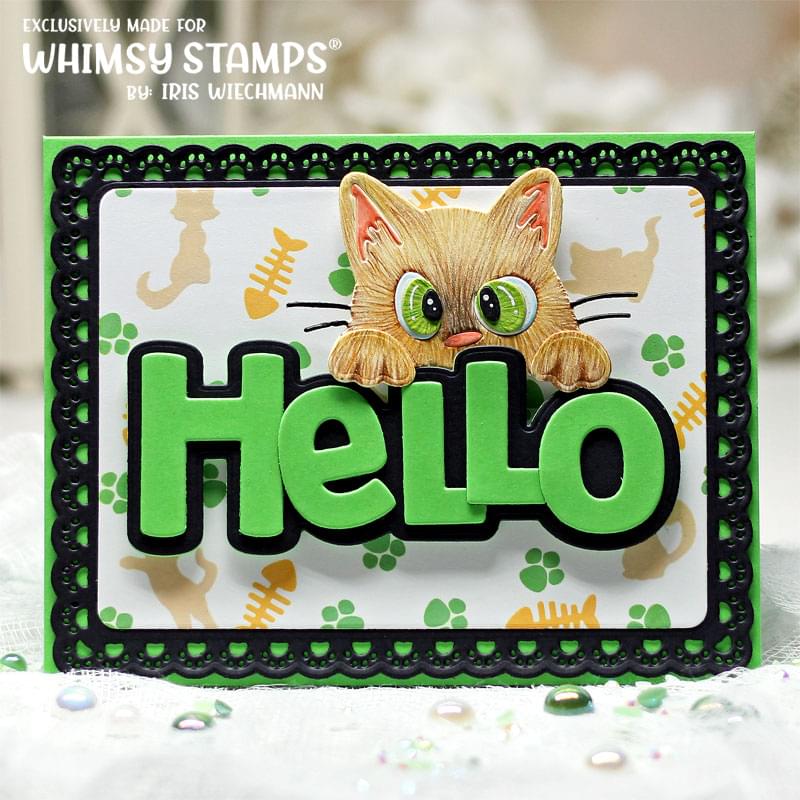 Peeking Kitty Die Set - Whimsy Stamps