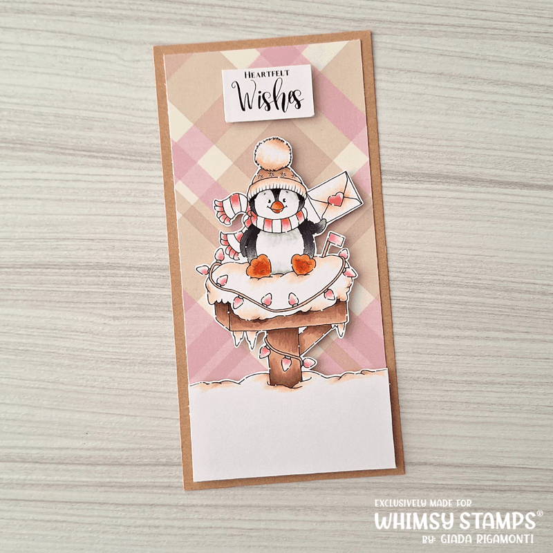 Penguin Happy Mail - Digital Stamp - Whimsy Stamps