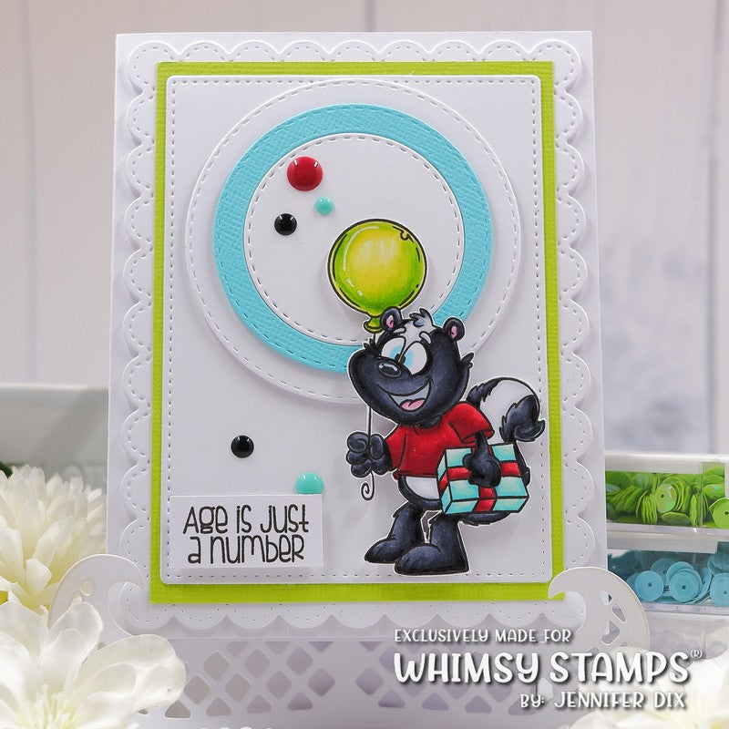 Skunks Happy Day Clear Stamps - Whimsy Stamps