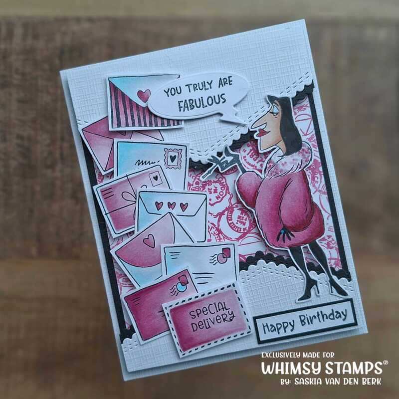 Postal Minis Clear Stamps - Whimsy Stamps