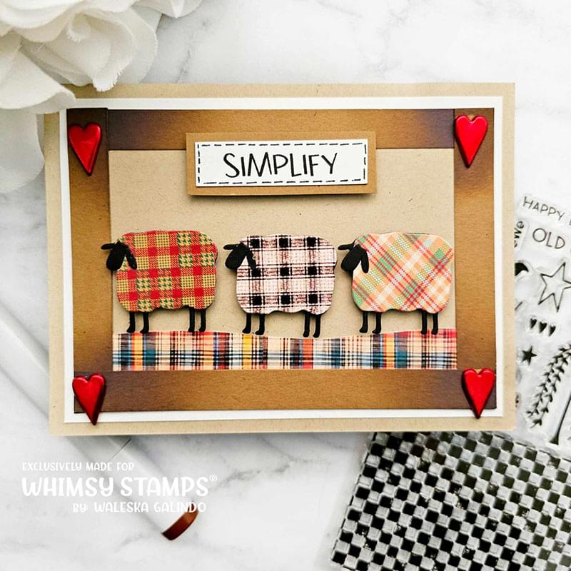 Primitive Sheep Die Set - Whimsy Stamps