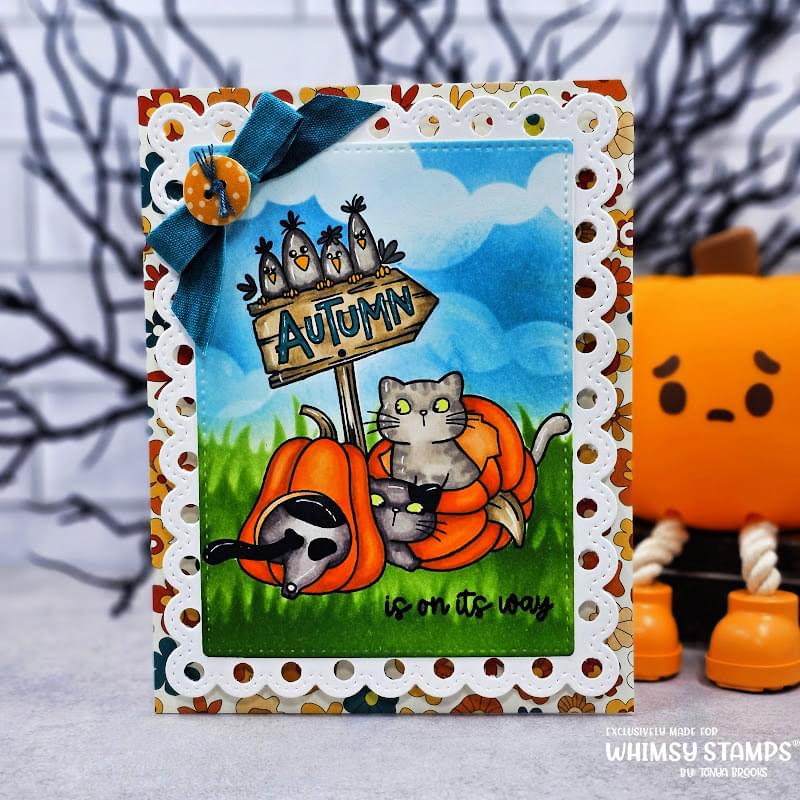 Pumpkin Kitties Clear Stamps - Whimsy Stamps
