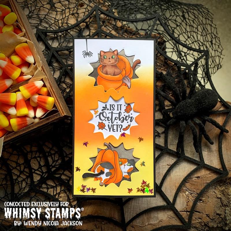 Pumpkin Kitties Clear Stamps - Whimsy Stamps