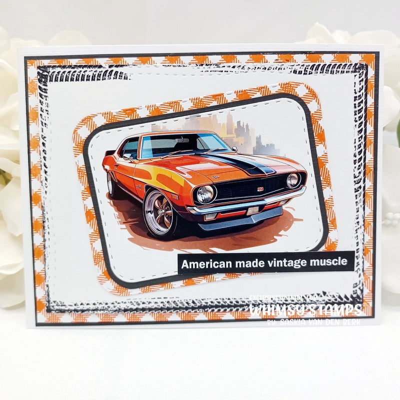 Quick Card Fronts - Classic Cars - Whimsy Stamps