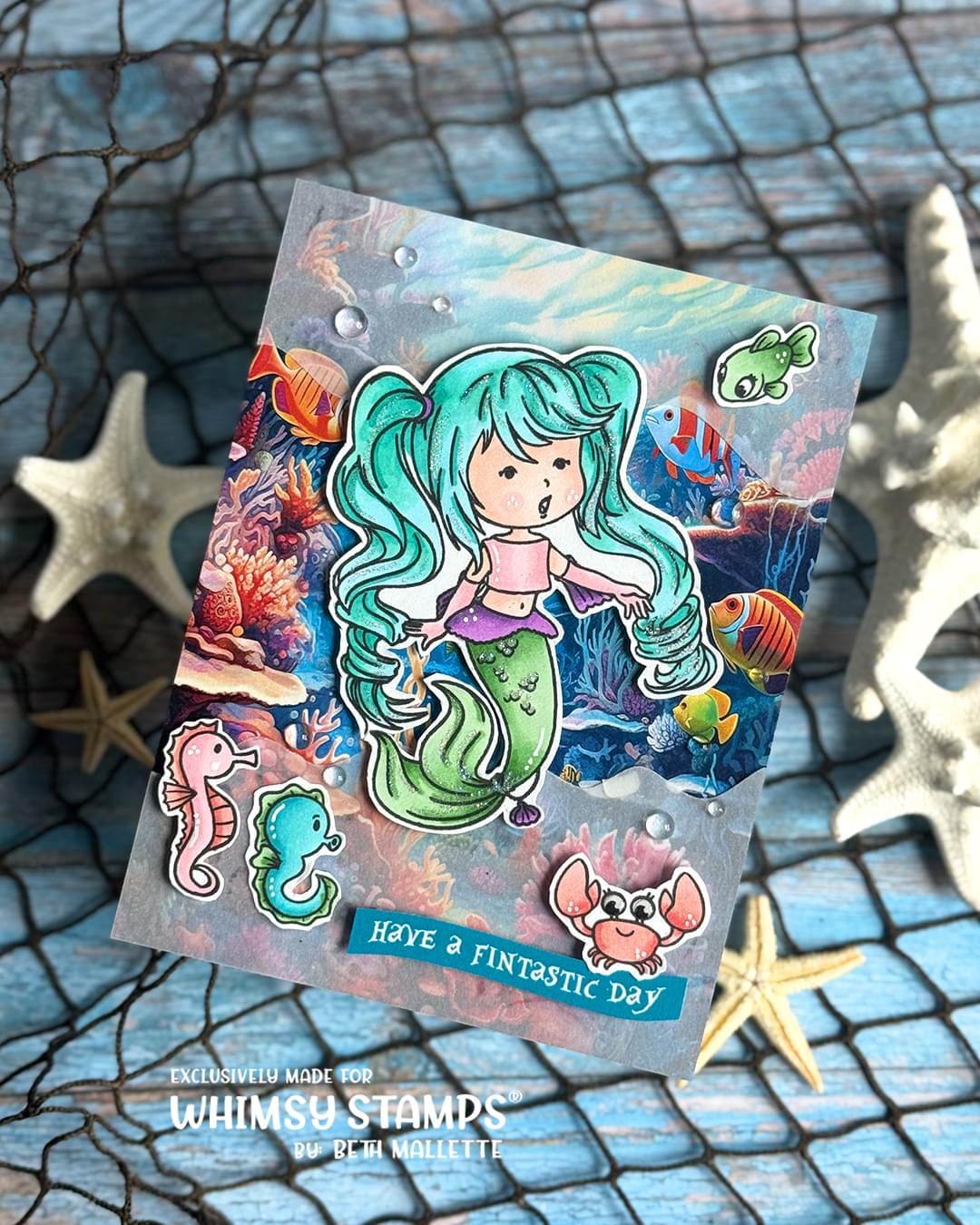 **NEW Quick Card Fronts - Coral Reef - Whimsy Stamps