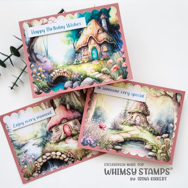 **NEW Quick Card Fronts - Enchanted Cottage 2 - Whimsy Stamps