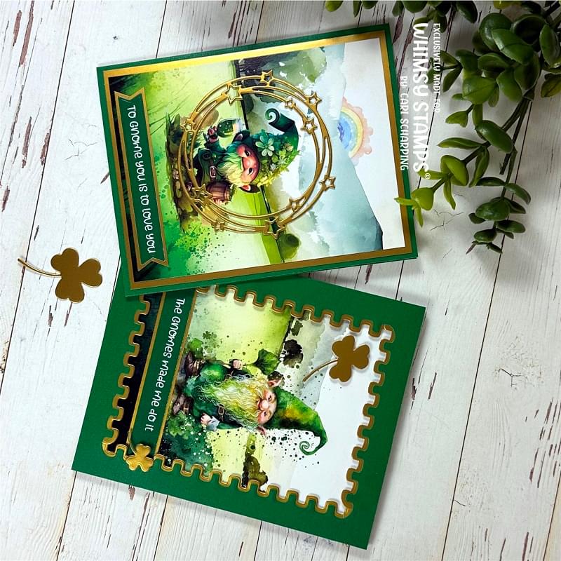 **NEW Quick Card Fronts - A2 Gnome Wishes - Whimsy Stamps