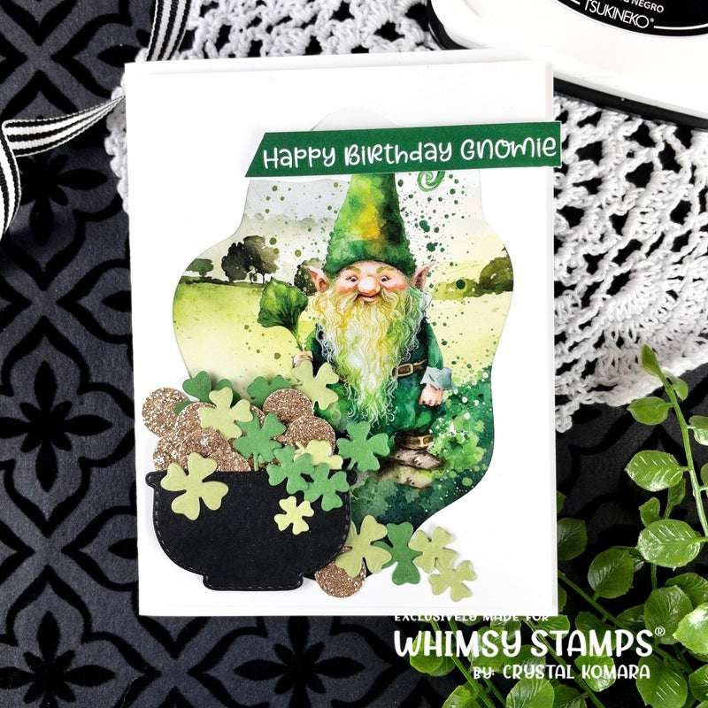 Quick Card Fronts - Gnome Wishes - Whimsy Stamps