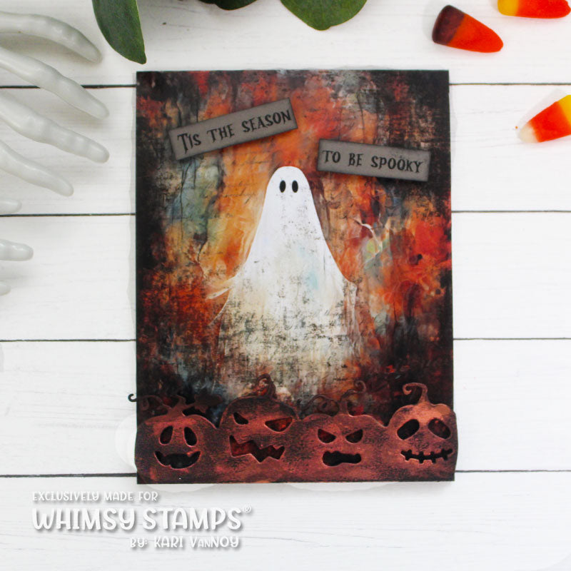 Quick Card Fronts - Grunge Ghosts - Whimsy Stamps