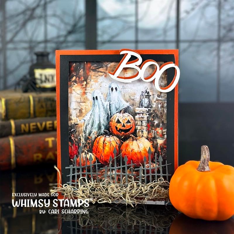 Quick Card Fronts - Grunge Ghosts - Whimsy Stamps