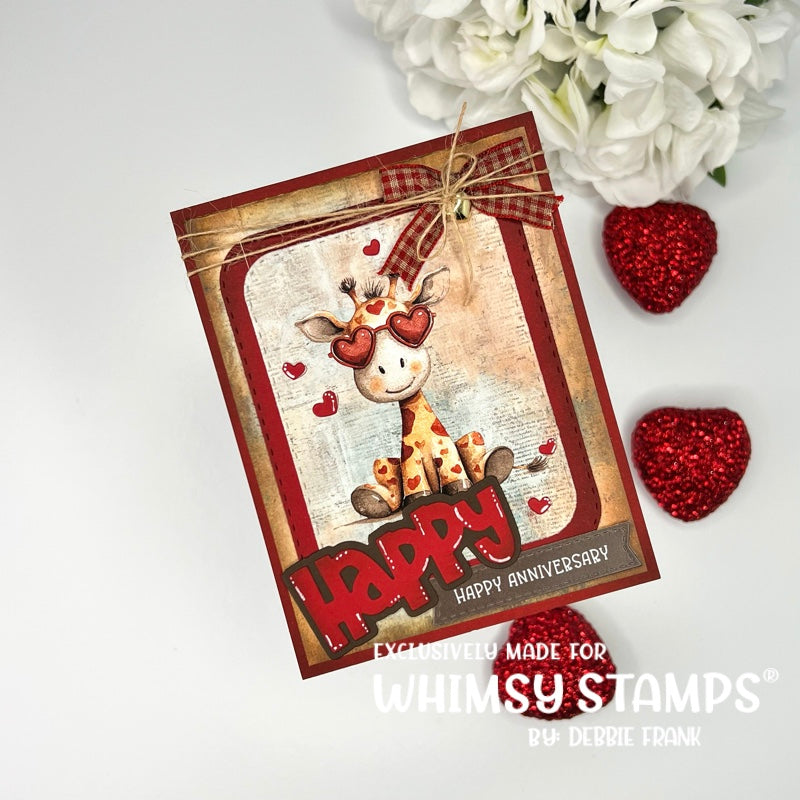 Quick Card Fronts - Heartfelt Giraffes 2 - Whimsy Stamps