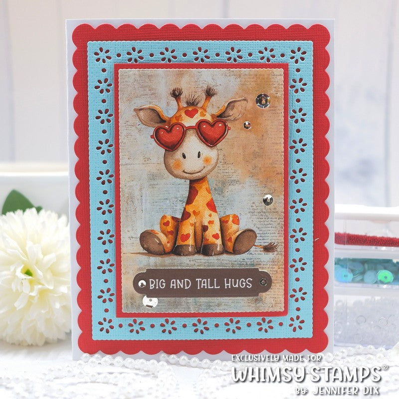 Quick Card Fronts - Heartfelt Giraffes 2 - Whimsy Stamps