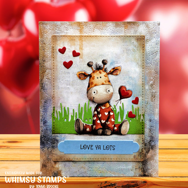 Quick Card Fronts - Heartfelt Giraffes 2 - Whimsy Stamps