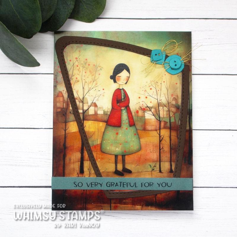 Quick Card Fronts - Primitive Gratitude - Whimsy Stamps