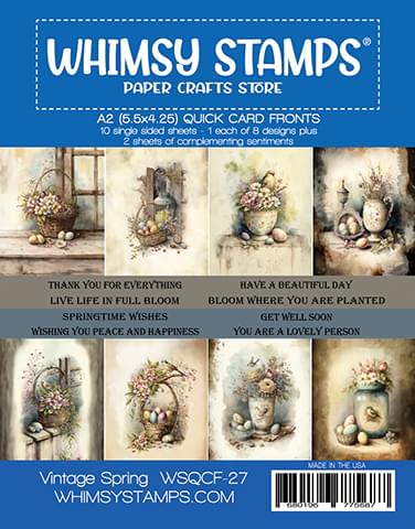**NEW Quick Card Fronts - Vintage Spring - Whimsy Stamps