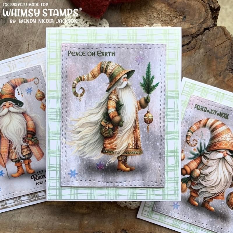 Quick Card Fronts - Woodland Santa 1 - Whimsy Stamps