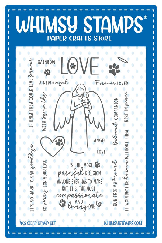 Rainbow Angel Clear Stamps - Whimsy Stamps