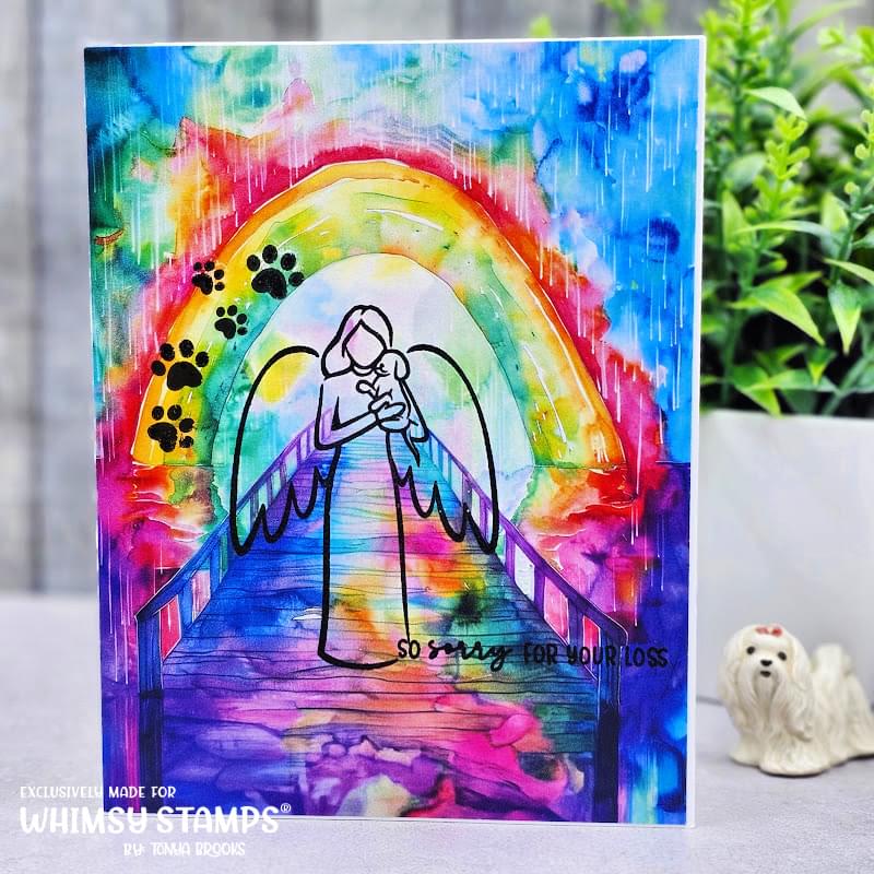Rainbow Angel Clear Stamps - Whimsy Stamps