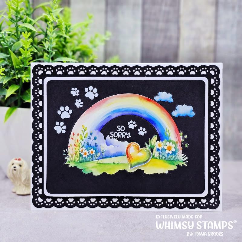 Rainbow Bridge Cat Rub-Ons - Whimsy Stamps