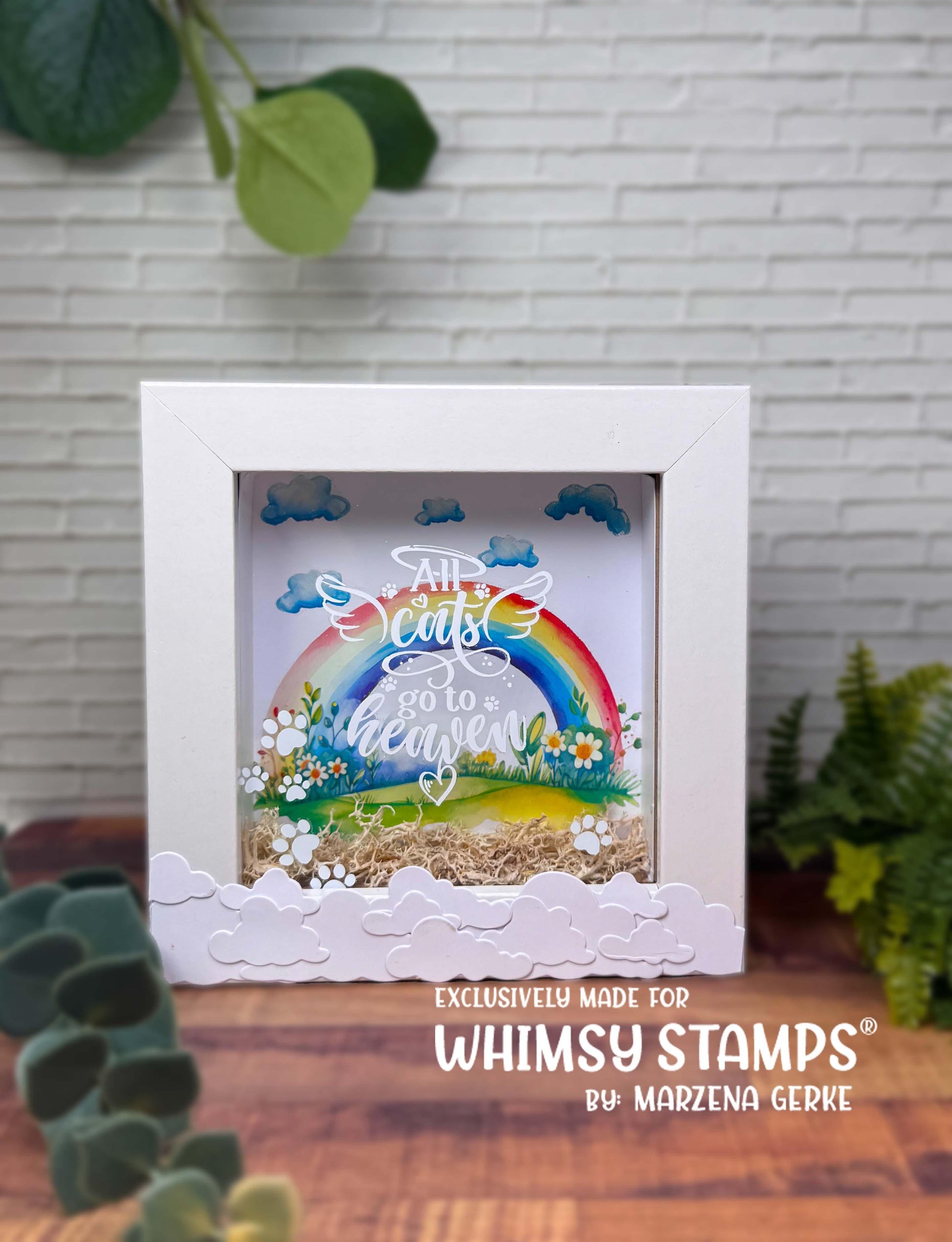 Rainbow Bridge Cat Rub-Ons - Whimsy Stamps