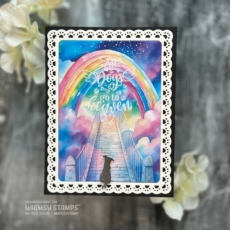 Rainbow Bridge Dog Rub-Ons - Whimsy Stamps