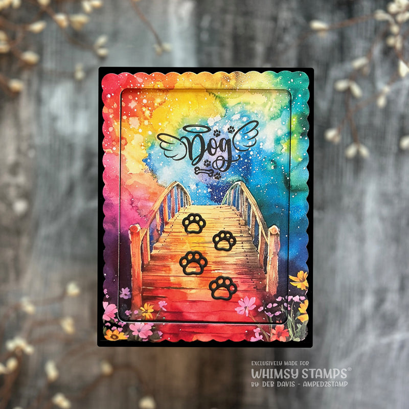 Rainbow Bridge Dog Rub-Ons - Whimsy Stamps
