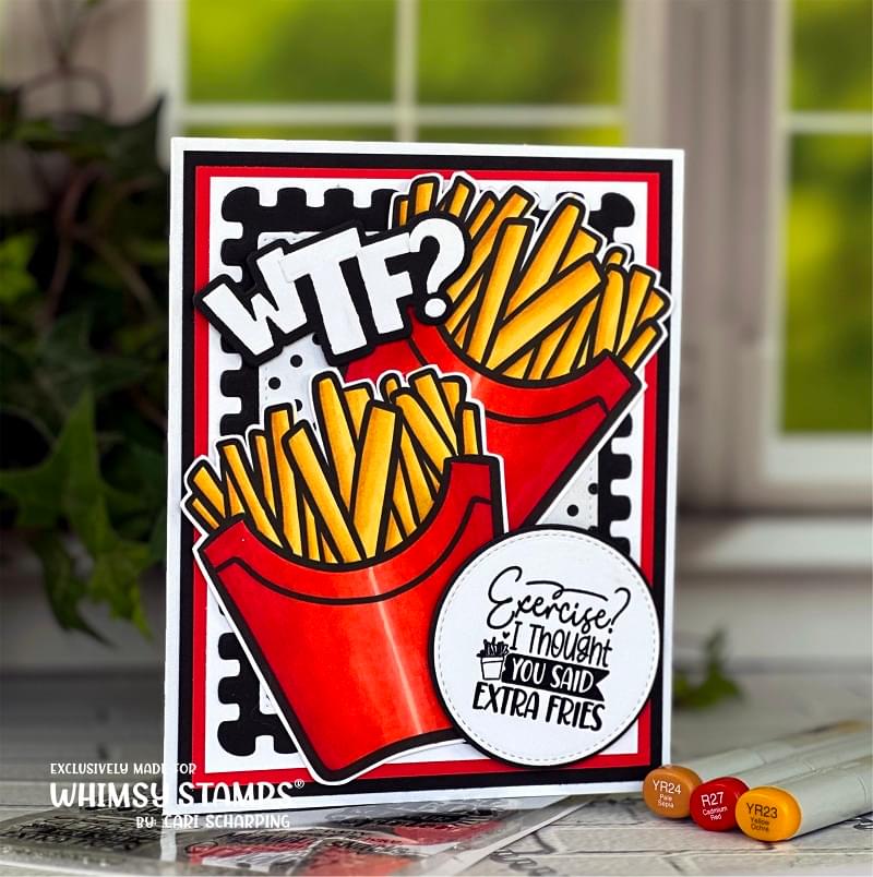 **NEW Random Funny Food Sentiments Clear Stamps - Whimsy Stamps